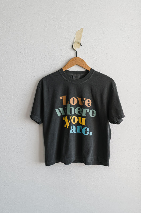love where you are | pepper boxy cropped tee