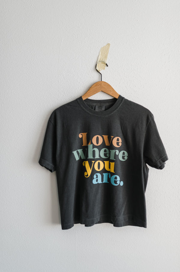 love where you are | pepper boxy cropped tee