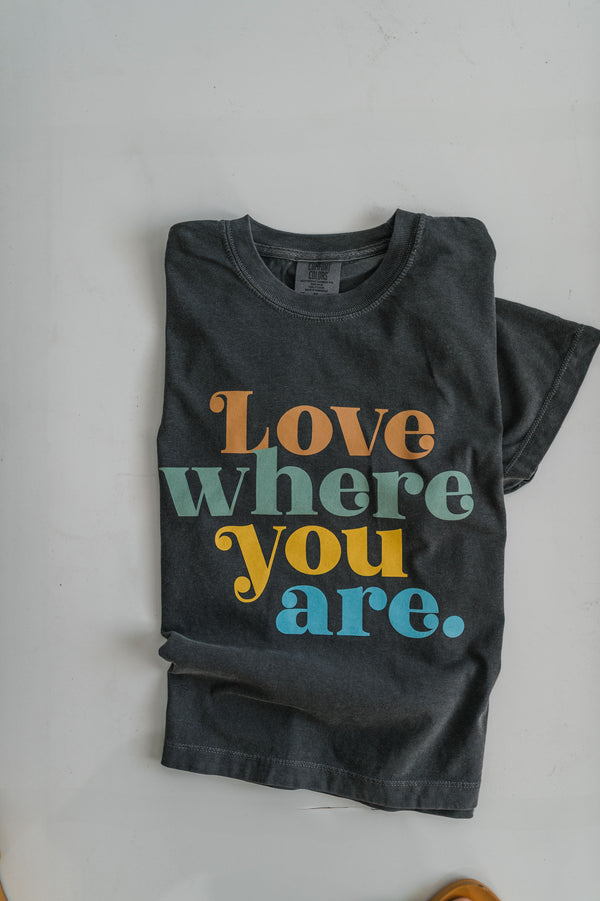 love where you are | pepper boxy cropped tee