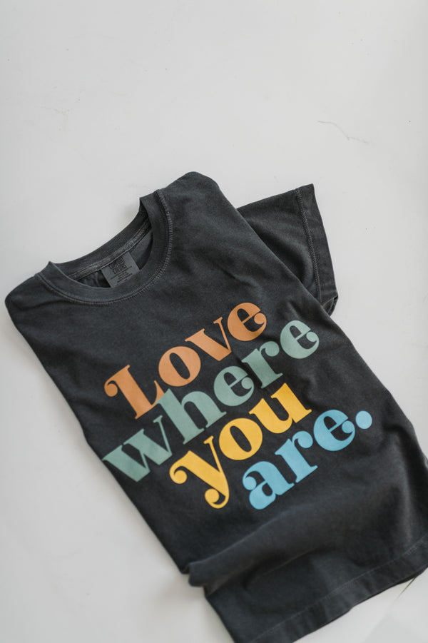 love where you are | pepper boxy cropped tee