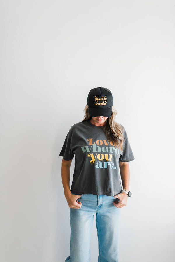 love where you are | pepper boxy cropped tee