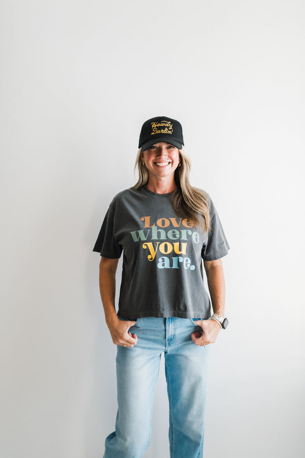 love where you are | pepper boxy cropped tee