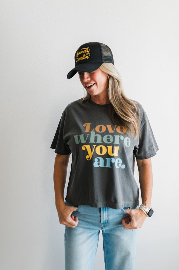 love where you are | pepper boxy cropped tee
