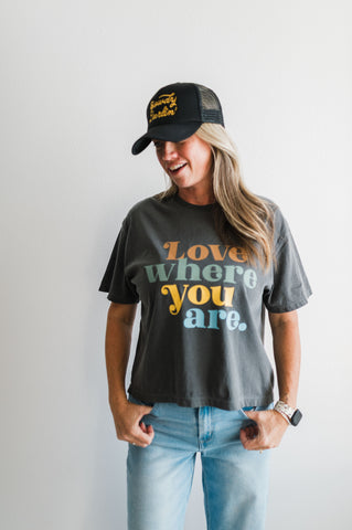 love where you are | pepper boxy cropped tee