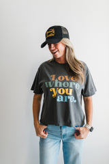 love where you are | pepper boxy cropped tee