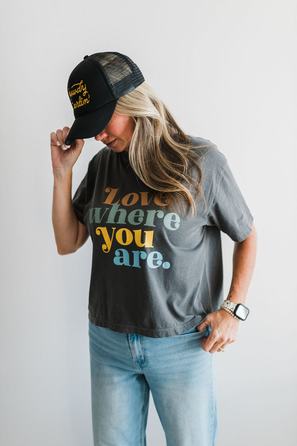 love where you are | pepper boxy cropped tee