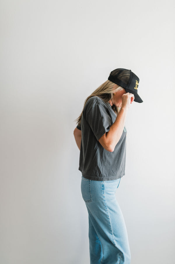 love where you are | pepper boxy cropped tee