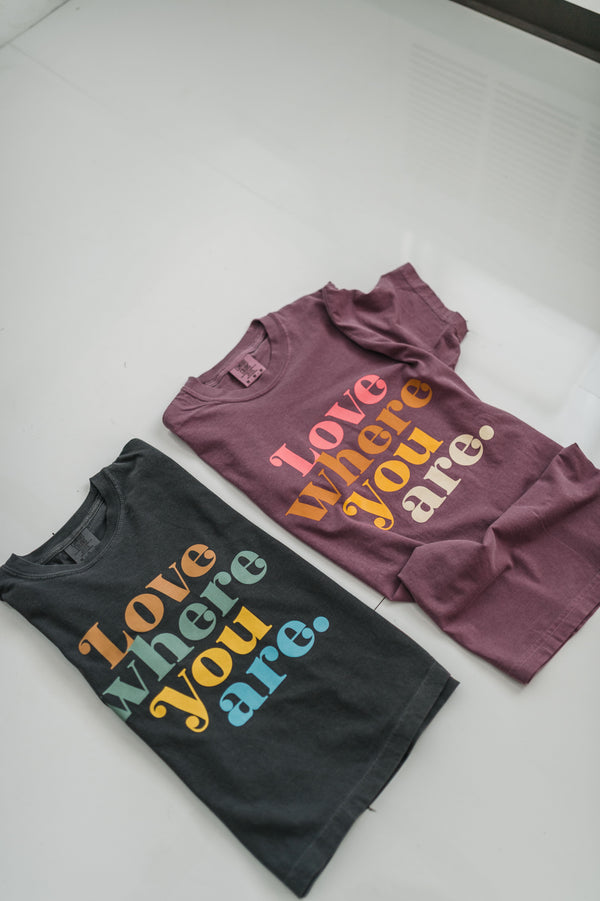love where you are | pepper boxy cropped tee