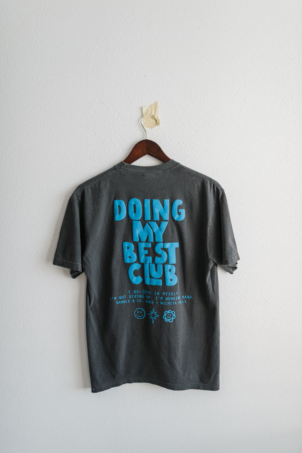 doing my best club puff ink | pepper comfort colors tee