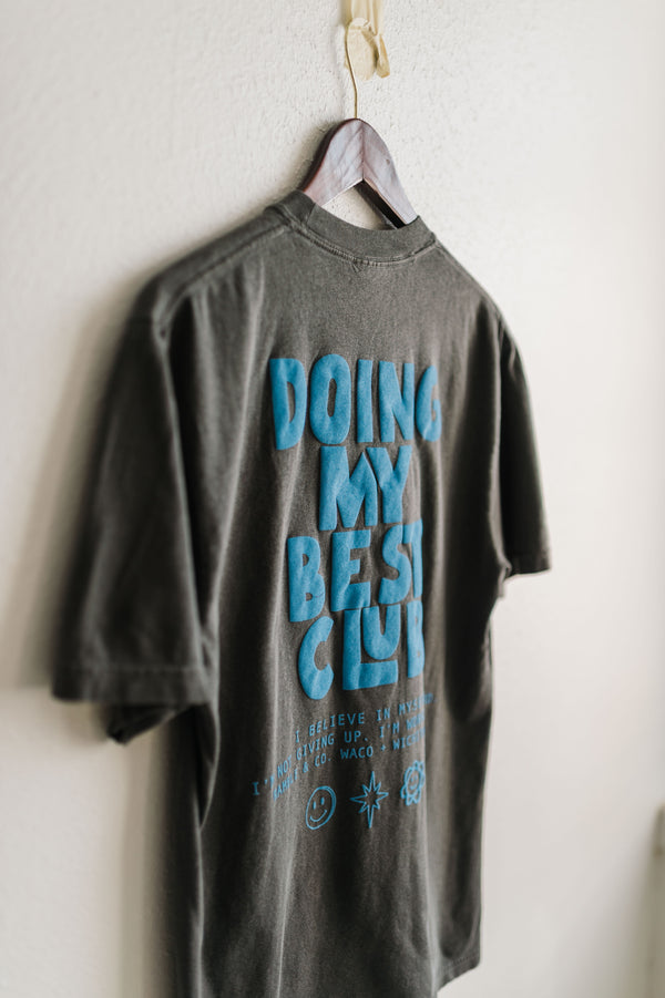 doing my best club puff ink | pepper comfort colors tee