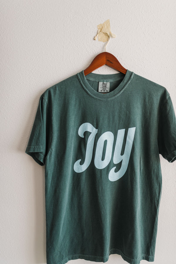 joy | blue spruce comfort colors tee