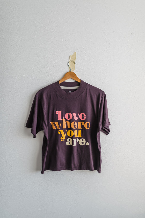 love where you are | plum boxy crop