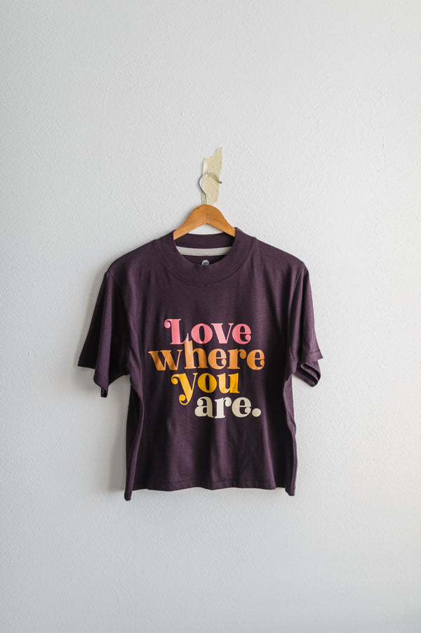 love where you are | plum boxy crop