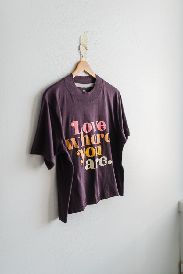 love where you are | plum boxy crop