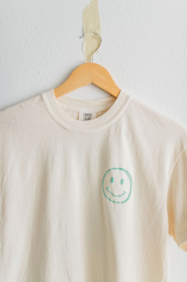 doing my best club puff ink | cream boxy cropped tee