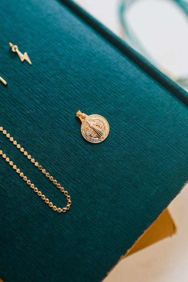 saint benedict | 18k gold filled pendant