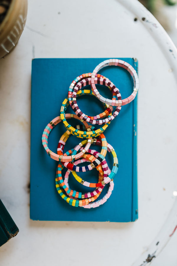 beaded enamel bracelet | daffy