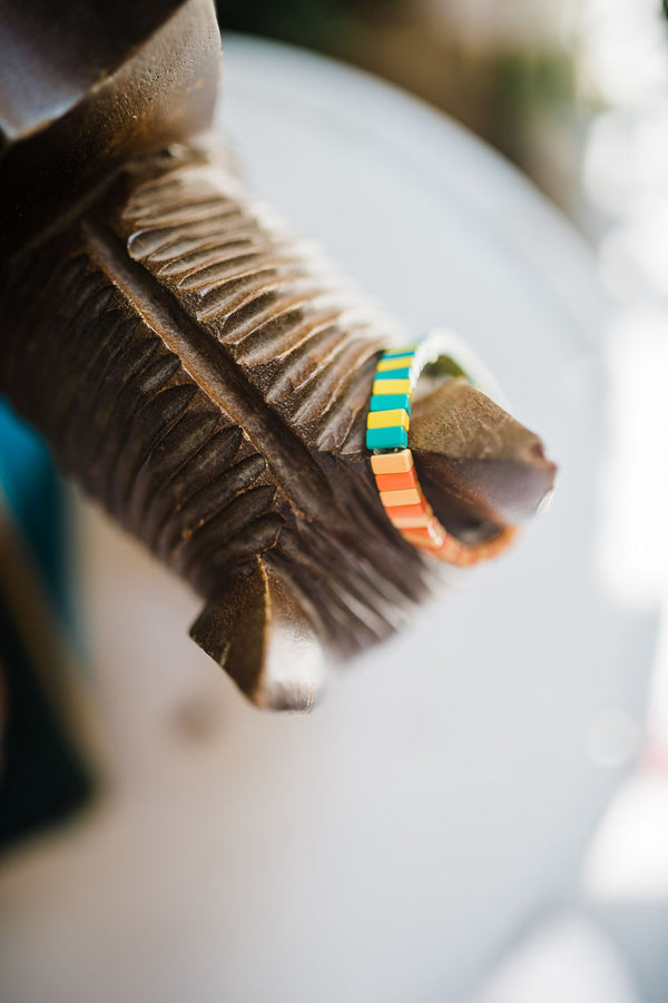 beaded enamel bracelet | play date