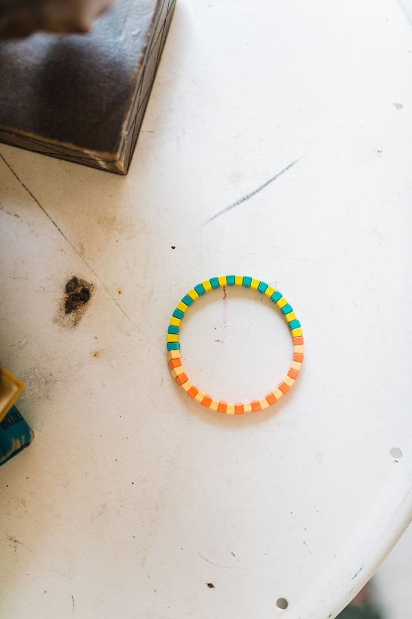 beaded enamel bracelet | play date