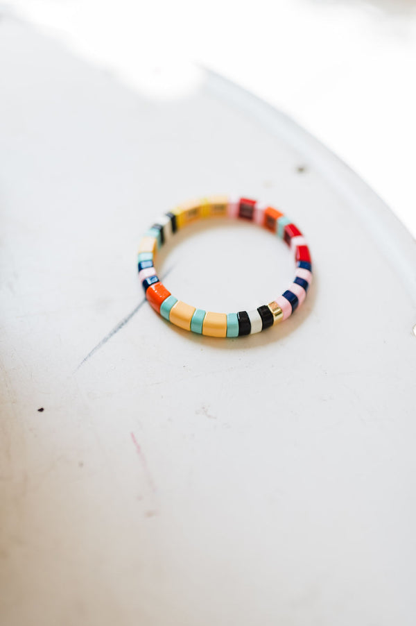 beaded enamel bracelet | belly laugh