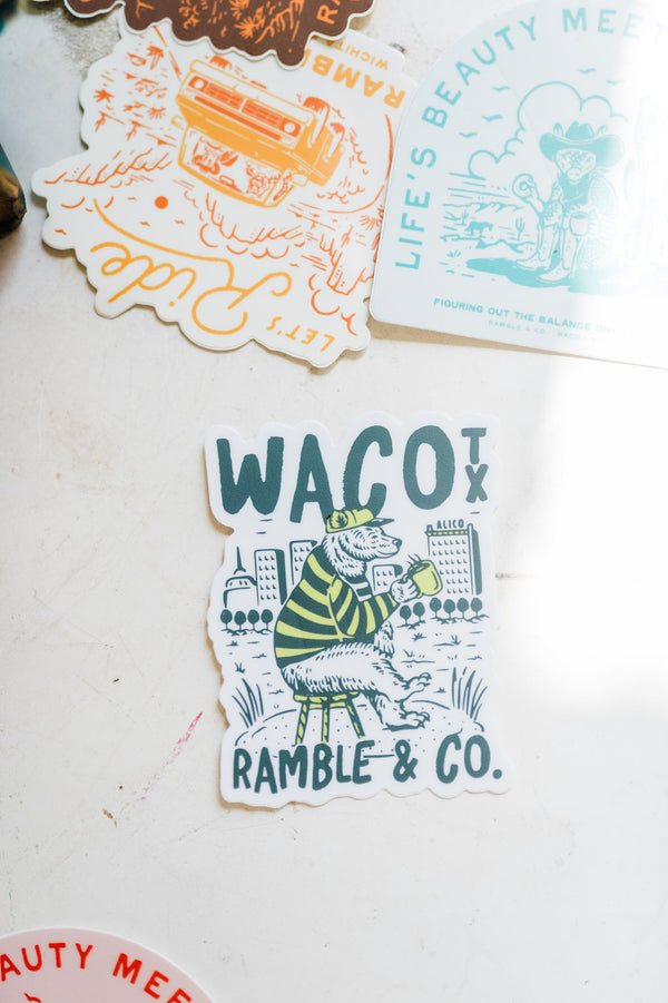 waco tx bear on the brazos | sticker