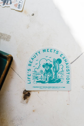 life's beauty teal arch | sticker