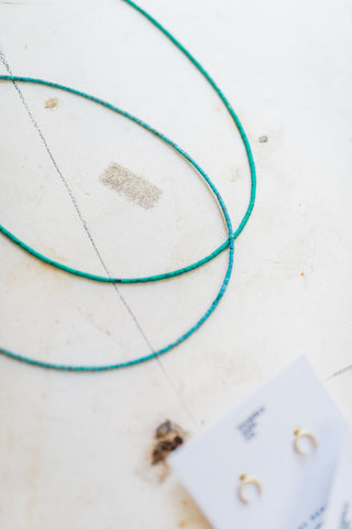 beaded necklace | natural turquoise