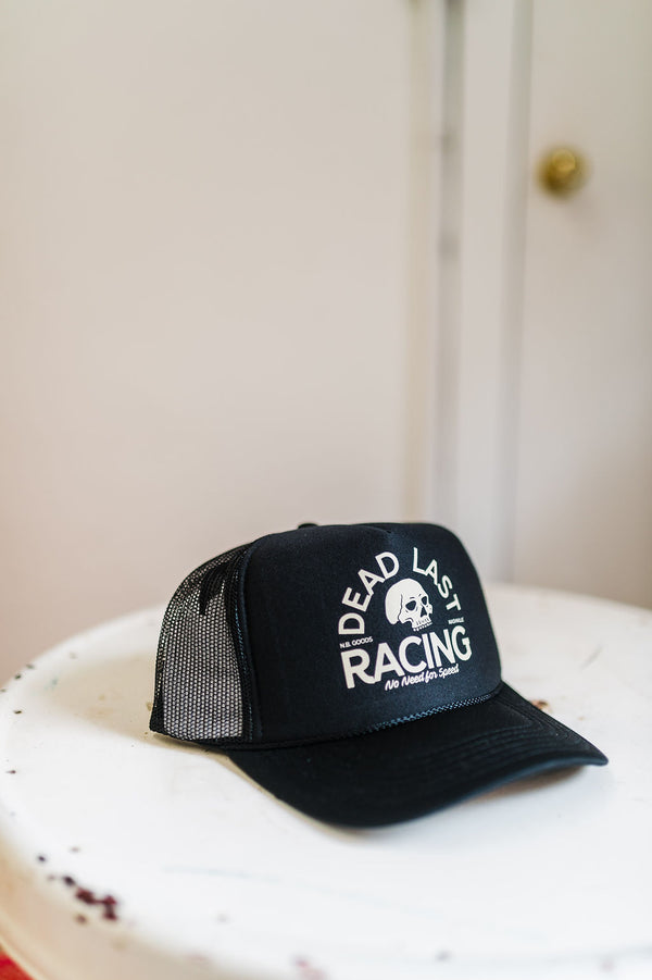 racing skull | retro foam trucker hat