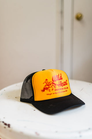 rodeo cowboy black + gold | retro foam trucker hat