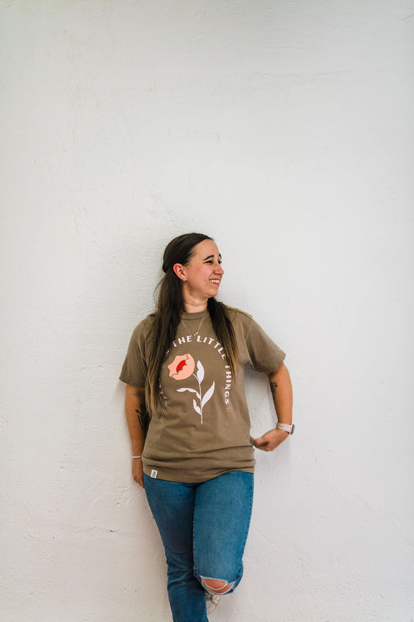 celebrate the little things | faded brown relaxed tee