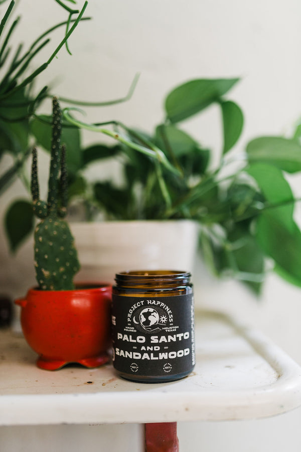 8 oz soy candle | palo santo & sandalwood