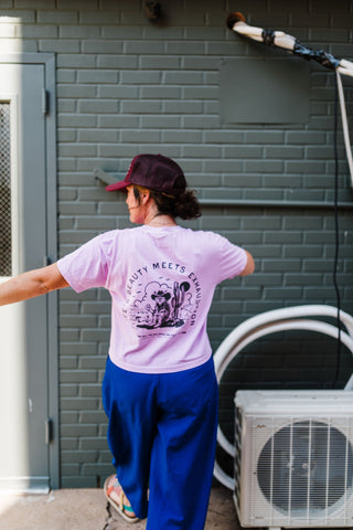 life's beauty | neon violet boxy cropped tee