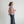 gathered stripe sleeveless blouse | purple
