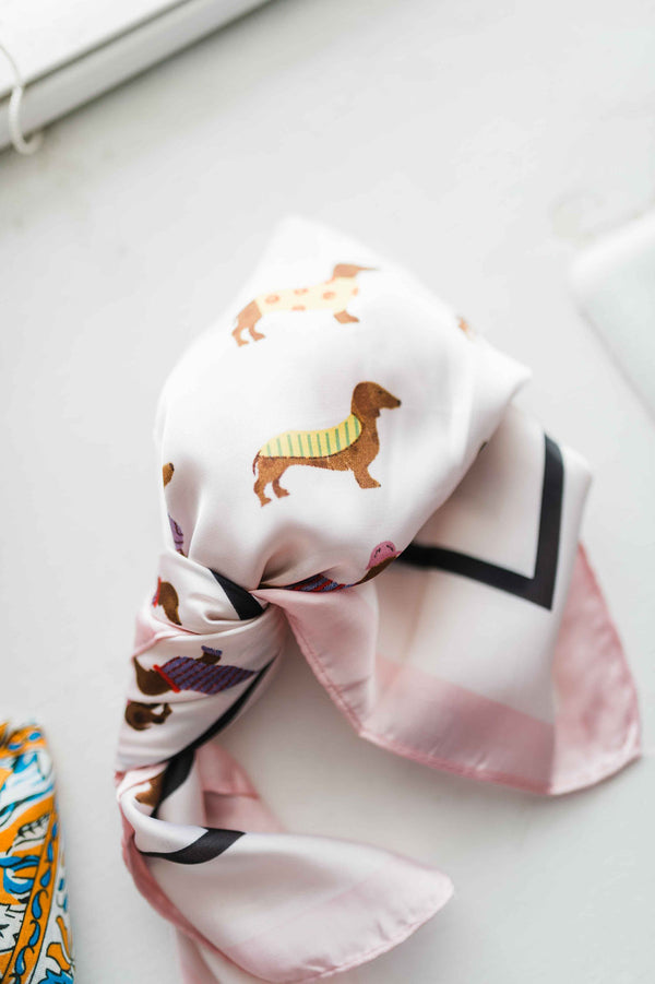 long dog bandana | pink + multi