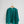 oversized stripe mock neck terry pullover | emerald + navy