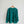 oversized stripe mock neck terry pullover | emerald + navy