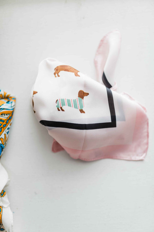long dog bandana | pink + multi