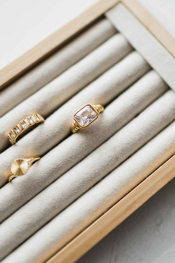 laverne cocktail ring | 18k gold cz