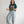 soft check barrel pants | blue grey