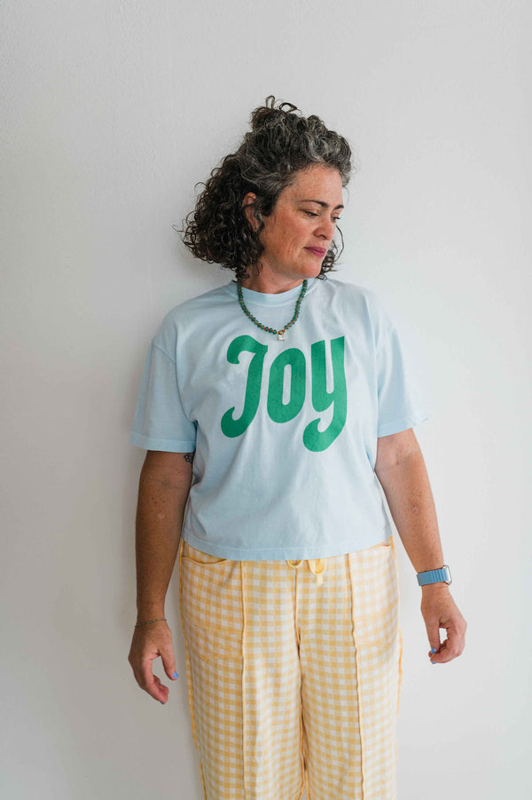 joy | chambray comfort colors boxy cropped tee