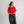 polka dot oversized top | red + white