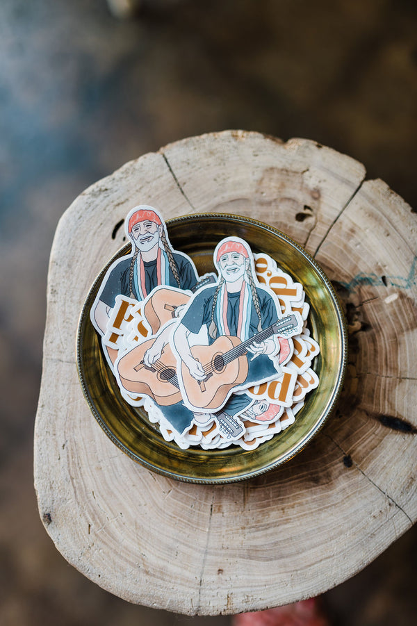 willie nelson | sticker