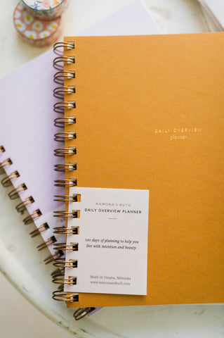 daily overview planner | assorted colors