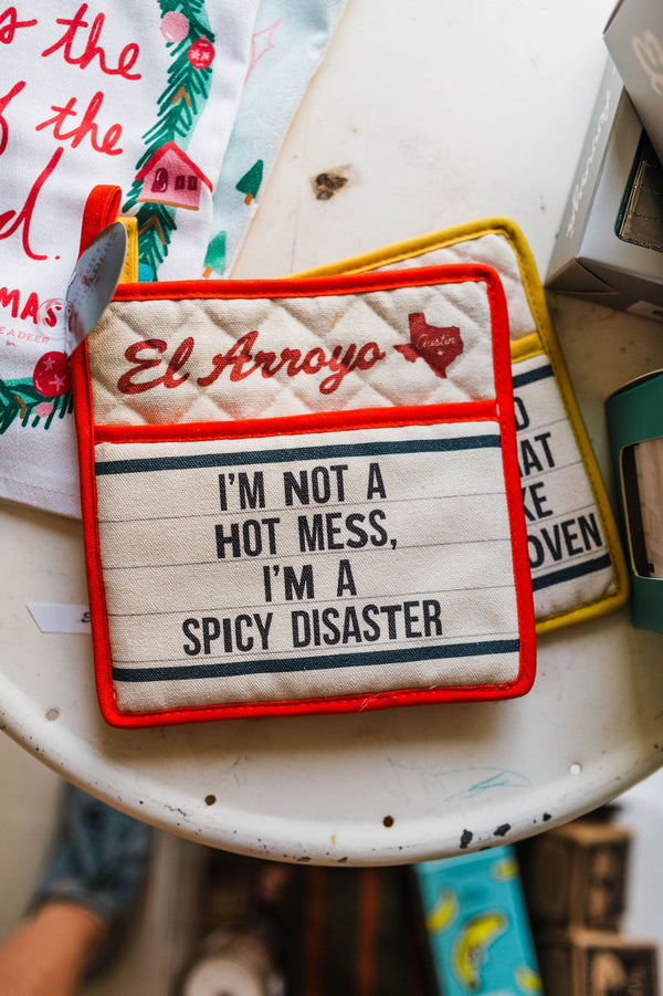 spicy disaster | marque pot holder