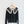 bow embroidered cable knit sweater | black