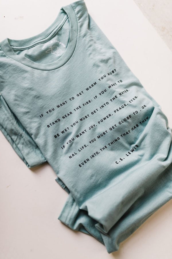 c.s. lewis | dusty blue tee