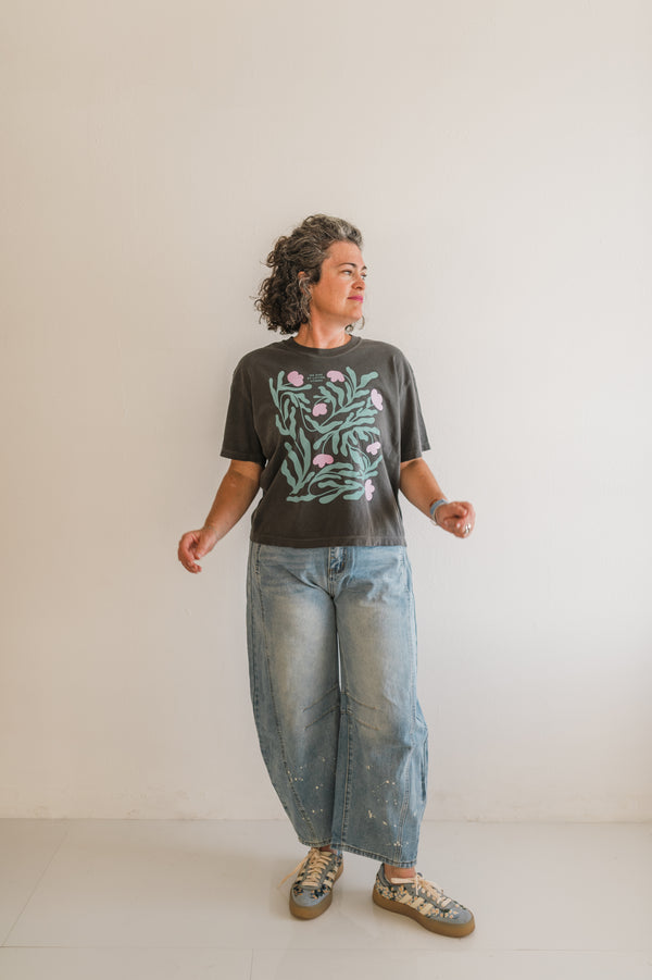 we rise by lifting others | pepper comfort colors boxy cropped tee