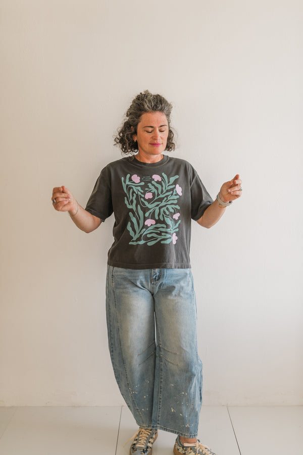 we rise by lifting others | pepper comfort colors boxy cropped tee