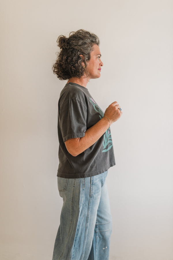 we rise by lifting others | pepper comfort colors boxy cropped tee
