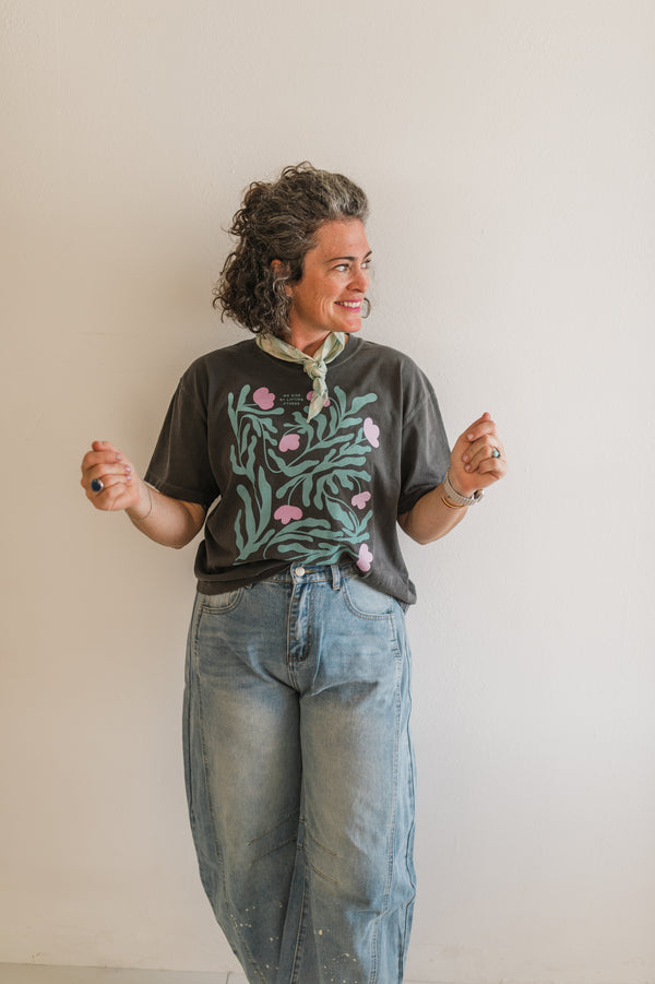 we rise by lifting others | pepper comfort colors boxy cropped tee